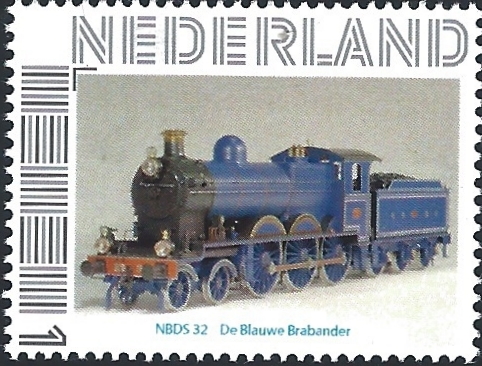 personalised stamp of The Netherlands with trains, trams, stations etc